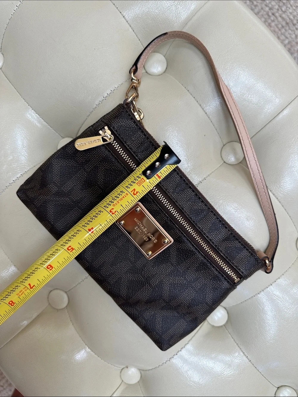 Michael Kors Brown Logo bag, Gold Hardware